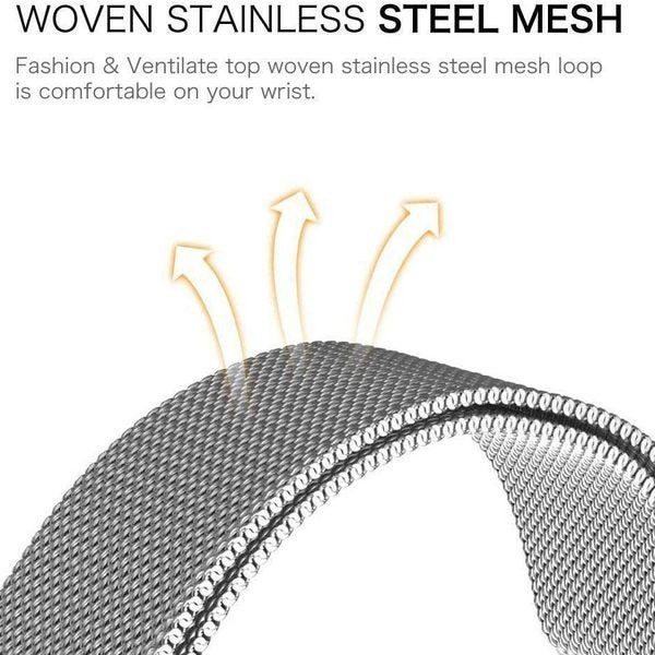 Fitbit Versa 4 Milanese Loop Strap Silver Carousel 2