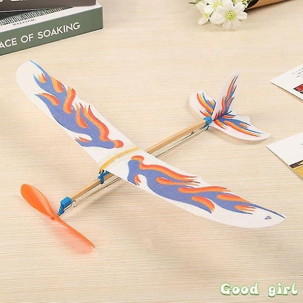 Diy Hand Throw Flying Glider Planes Elastic Rubber Band Powered Flying Plane A Carousel 1