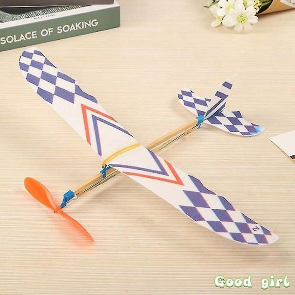 Diy Hand Throw Flying Glider Planes Elastic Rubber Band Powered Flying Plane A Carousel 2