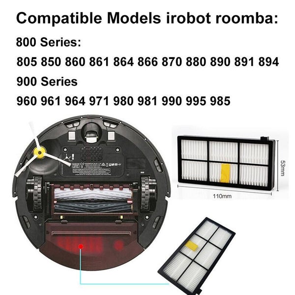 Vacuum Parts for iRobot Roomba 800 870 880 900 980 960 Spare Brushes filter Kit Carousel 19