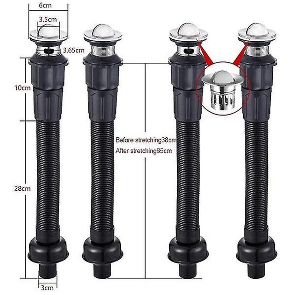 Glue-free Stainless Steel Plastic Drain Pipe Set 360degree Free Expansion Carousel 5