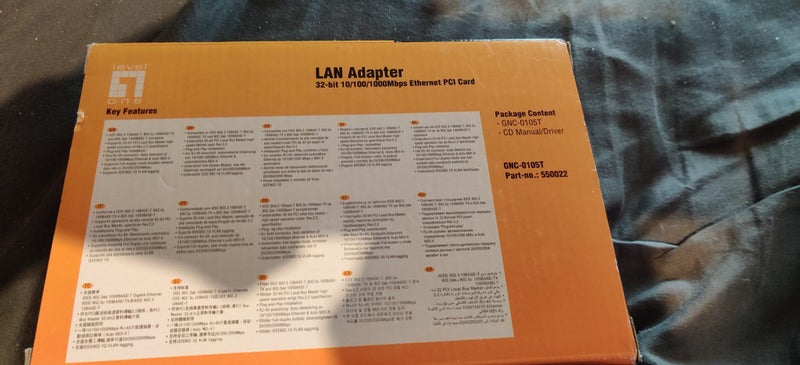 LevelOne GNC-0105T 32 bit Gigabit Ethernet Adapter Carousel 3