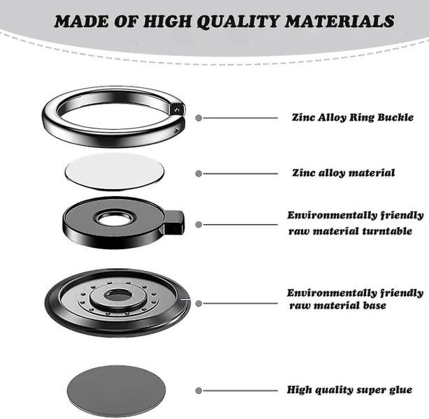 Smartphone Ring Finger Holder - 360 Rotatable, Simplified One-Handed Operation Carousel 2