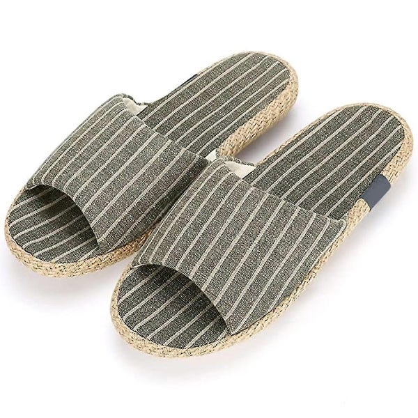 Slippers For Women Open Toe Cotton And Linen Slippers Breathable Indoor And Outd Carousel 1