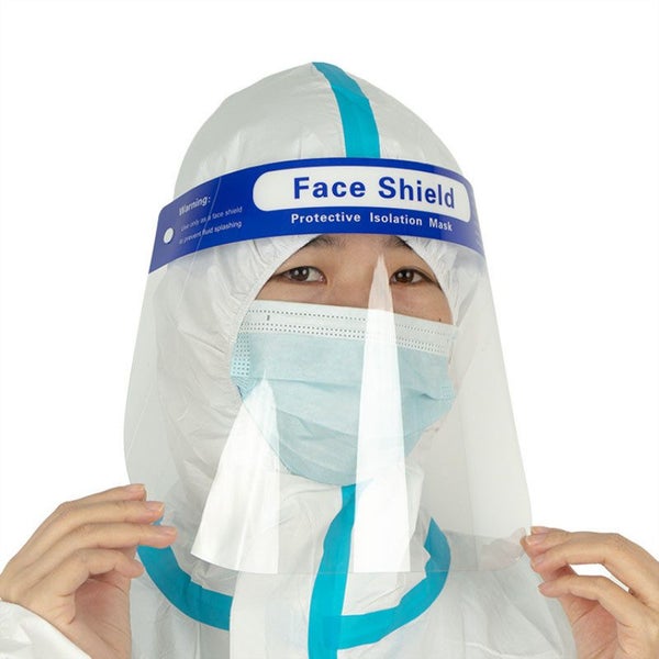 Safety Transparent Breathable Protective Full Face Shield - Pack of 8 Carousel 2