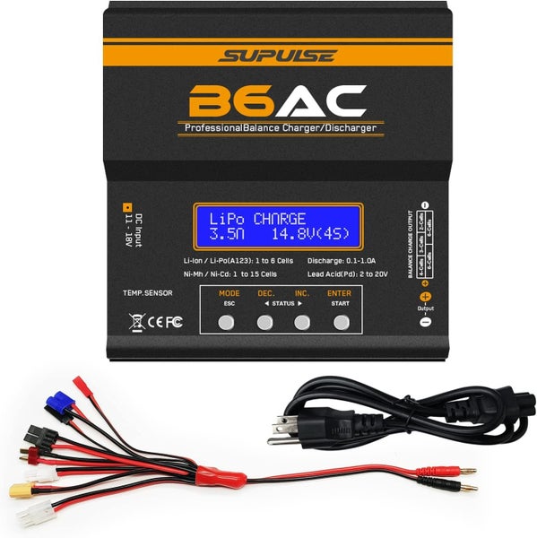 Lipo Battery Charger B6AC 80W Dual AC/DC RC Battery Charger