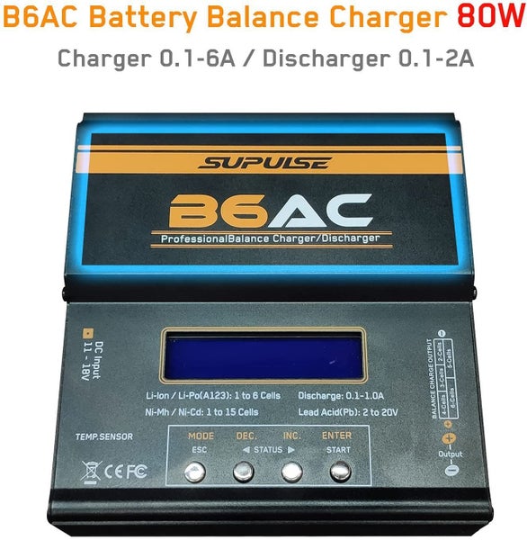 Lipo Battery Charger B6AC 80W Dual AC/DC RC Battery Charger Carousel 9