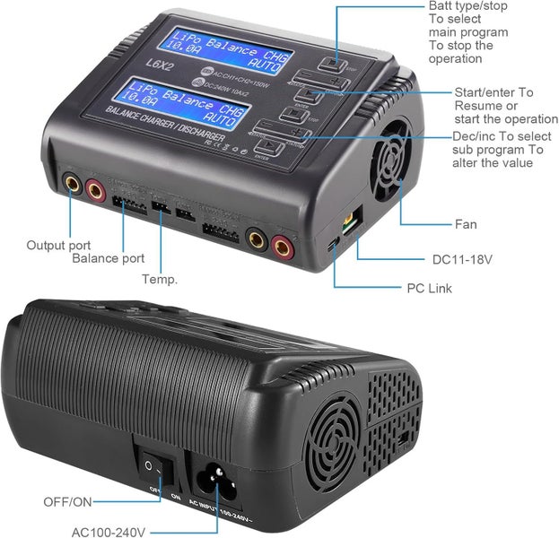 LiPo Battery Charger Dual RC LiPo Balance Battery Charger62952856008834112