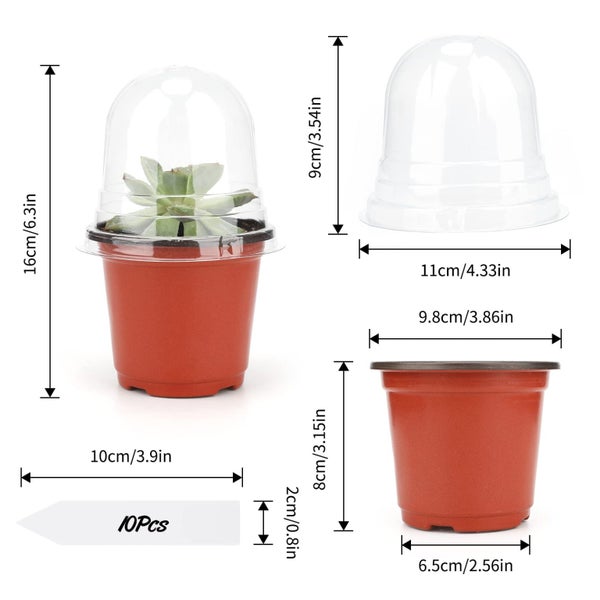 Pack of 30 Plant Nursery Pots with Humidity Dome Carousel 2