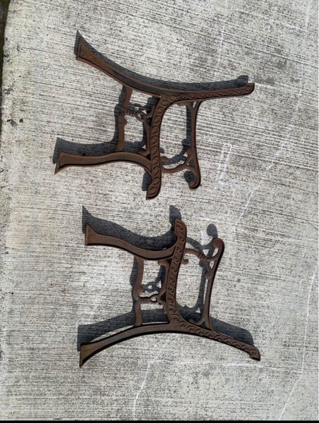 Antique Cast Iron bench seat end Carousel 1