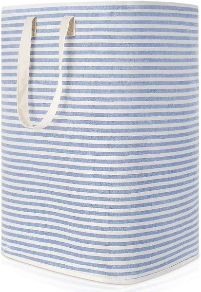 72l Waterproof Collapsible Fabric Dirty Laundry Hamper With Large Capacity, Blue Carousel 1