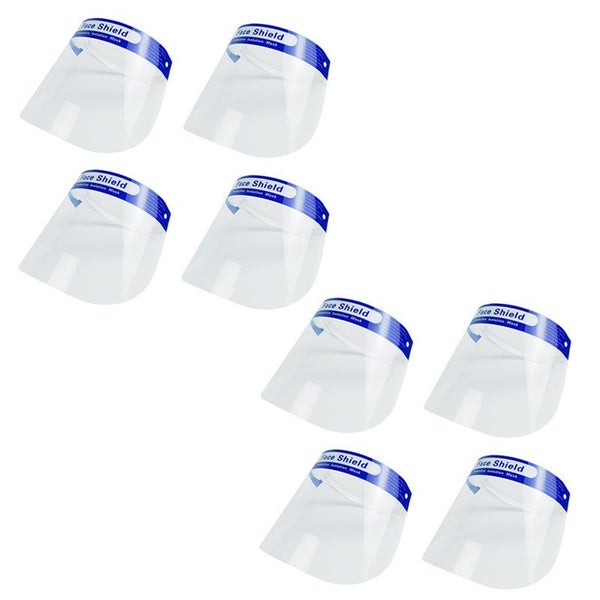Safety Transparent Breathable Protective Full Face Shield - Pack of 8 Carousel 1