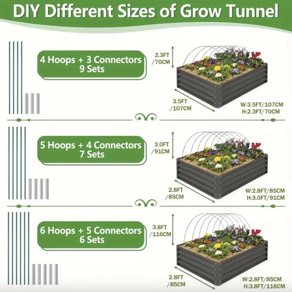 Garden Greenhouse Tunnel Plant Hoops Clearance Sale Carousel 2