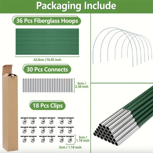 Garden Greenhouse Tunnel Plant Hoops Clearance Sale Carousel 7