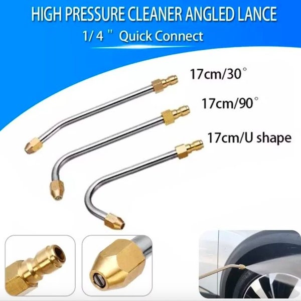 30 /90 Degree / U Shape Pressure Washer Angled Lance 17cm Extension Spray Carousel 1