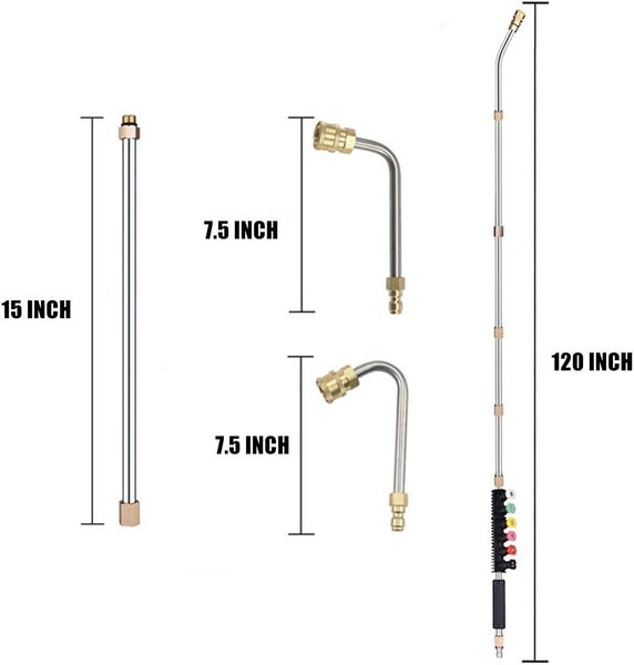 1/4 Inch High Pressure Washer Wand Extension Set Carousel 2