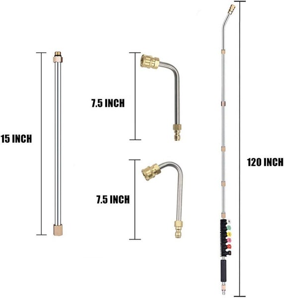 New 1/4 Inch High Pressure Washer Wand Extension Set Sale Sale Carousel 2