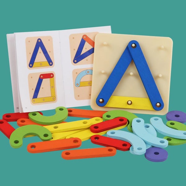 Children's Two Player Creative Pegboard Educational Toy For Number Color And Sh Carousel 2