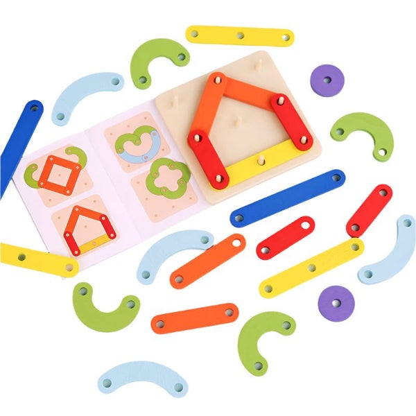 Children's Two Player Creative Pegboard Educational Toy For Number Color And Sh Carousel 3