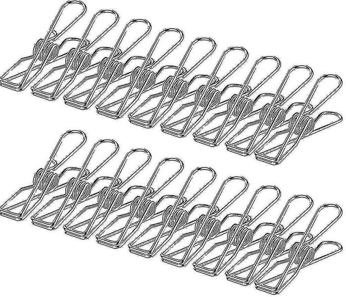 100 Pack Clothes Pegs, Stainless Steel Laundry Hanging Clothesline Clips Carousel 1