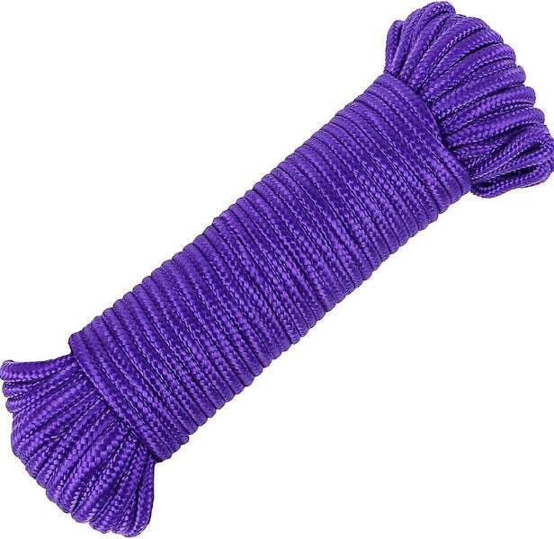 90 Ft 1/4 In (7 Mm) Nylon Poly Rope Cord Flag Pole Polypropylene Clothesline Cam Carousel 1