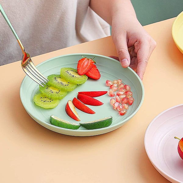 6 Inch Wheat Straw Deep Dinner Plates - Microwave And Dishwasher Safe, Unbreakab Carousel 2