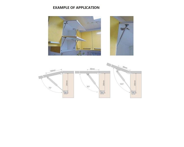 Gas struts 100N Stainless 1 pair Carousel 4