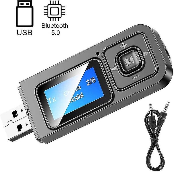 Bluetooth 5.0 Receiver Transmitter Two-in-one Bluetooth Audio Adapter With Led D Carousel 2