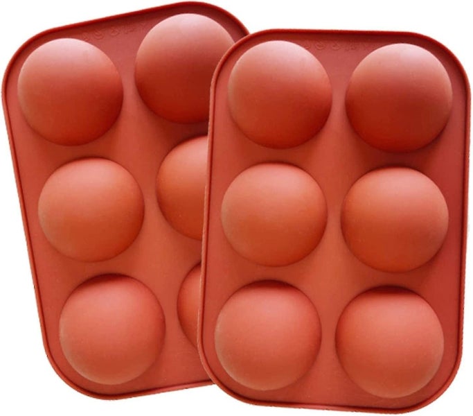 Half Sphere Silicone Mould Large 6-cavity, 2 Packs Carousel 1