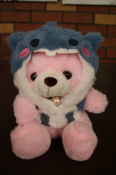 NEW Shark Bear Gift for Someone Special - Pink Bear & Blue Shark Hoodie Carousel 2