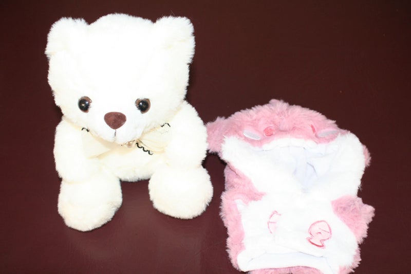 NEW Shark Bear Gift for Someone Special - White Bear & Pink Shark Hoodie Carousel 8