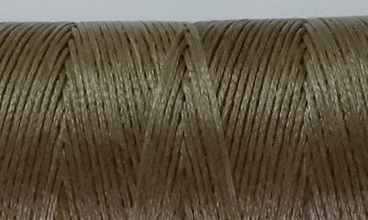 5 mtrs. FLAT LIGHT BROWN WAXED POLYESTER CORD 0.4 x 1.3 mm - COMBINE SHIPPING Carousel 1