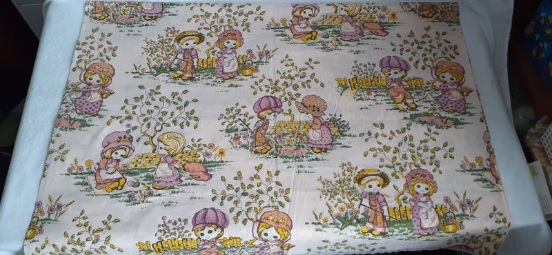 Vintage Cotton Fabric 112 x 167 Carousel 1