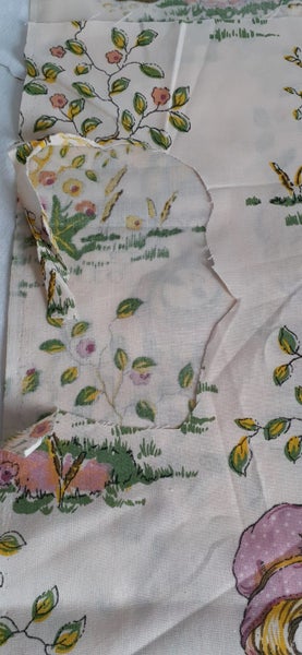 Vintage Cotton Fabric 112 x 167 Carousel 2