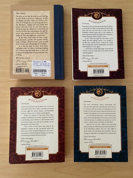 4 x 'A Series of Unfortunate Events' books Carousel 2