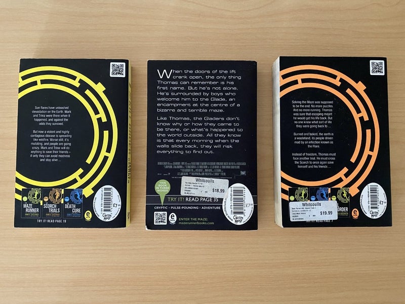 3 x 'The Maze Runner' series books Carousel 2