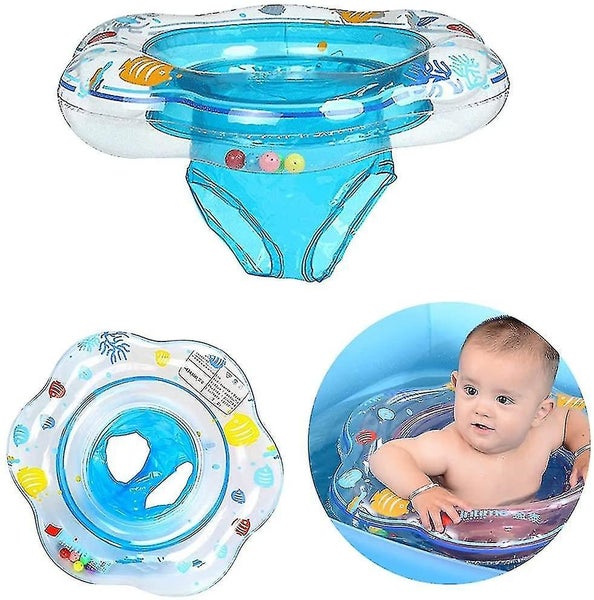 Cartoon Transparent Swimming Ring Seat Ring Newborn Baby's Armpit Ring Thickened Carousel 1