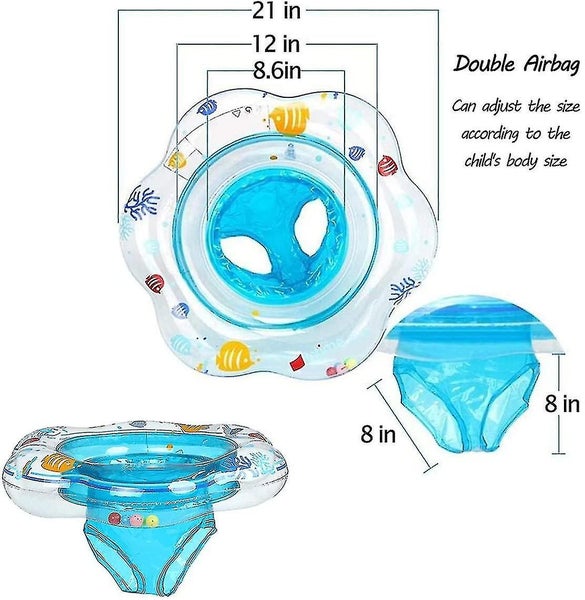 Cartoon Transparent Swimming Ring Seat Ring Newborn Baby's Armpit Ring Thickened Carousel 2