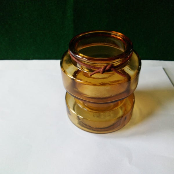 Amber Glass Container/Vase Carousel 1