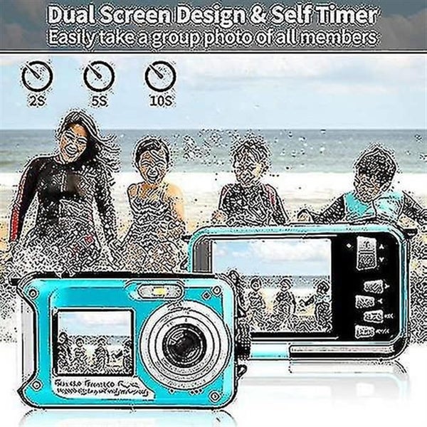 Waterproof Camera 10 Ft 2.7k Full Hd 48mp Underwater Camera 16 x Digital Zoom W Carousel 2