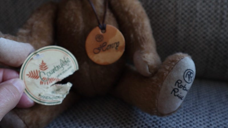 $100 NR NZ made Robin Rive Teddy Bear HENRY - collectable heirloom Carousel 8