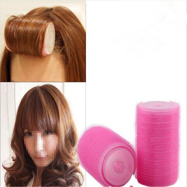 2pcs/set Plastic Hair Rollers Curlers Bangs Self-adhesive Hair Volume Hair Curli Carousel 2