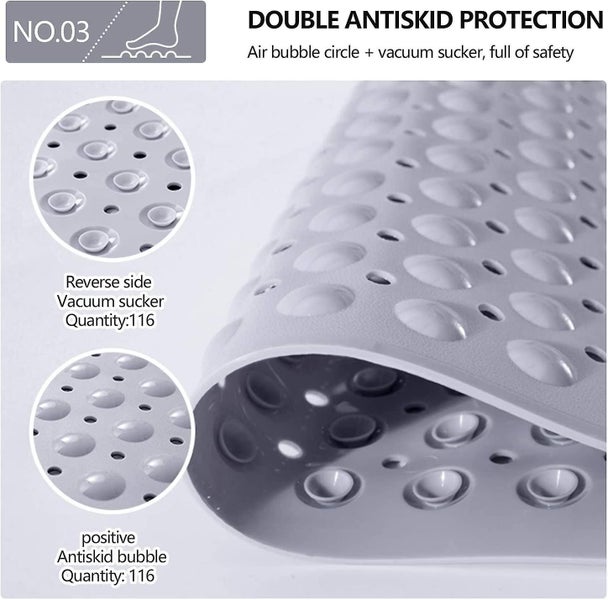 Shower Mat Non Slip With Suction Cups, 21 X 21 Inches Anti Slip Corner Shower Ma Carousel 5