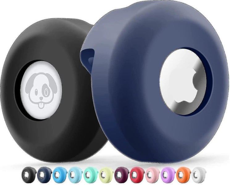 Dog Collar Holder [2 Pack] Silicone Waterproof Protective Air Tag Cat Collar Cov Carousel 1