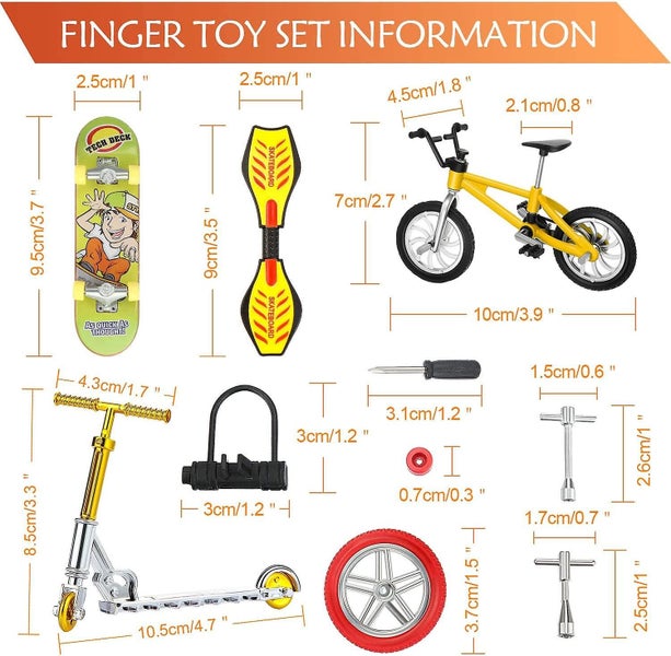 18 Pieces Mini Finger Toys Set Hand Skateboard Finger Skateboards For Kids Finge Carousel 2