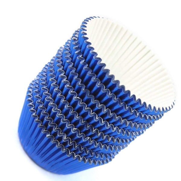 Blue Foil Metallic Cupcake Case Liners Baking Muffin Paper Cases 198 Pcs Carousel 2