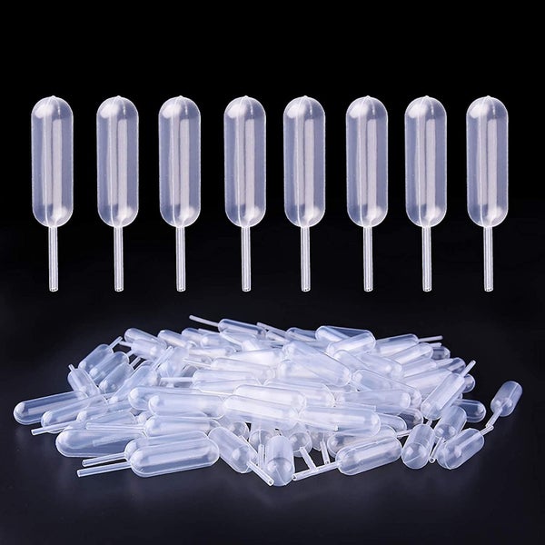 Transfer Pipettes, Stor 100 Pcs 4ml Disposable Pipettes Liquid Dropper Pipette Carousel 1