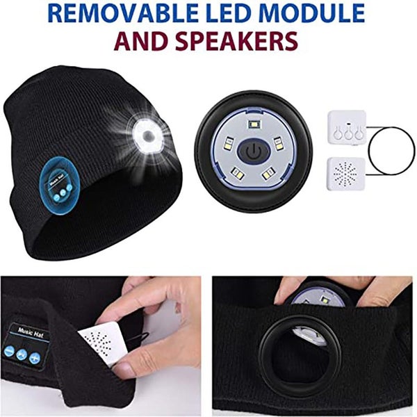 Bluetooth Led Beanie Hat With Music Speakers Carousel 2
