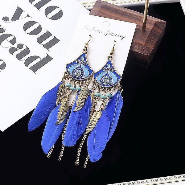 Boho Women's Feather Earrings Carousel 2