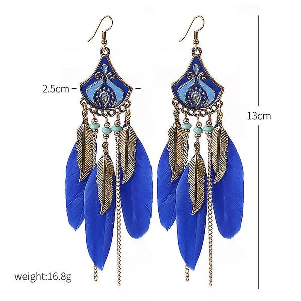 Boho Women's Feather Earrings Carousel 3